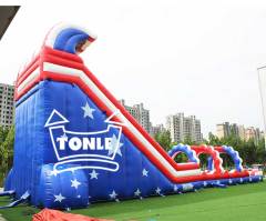 China factory Tonle Inflatable Patriot Dual Lane Super water Slide