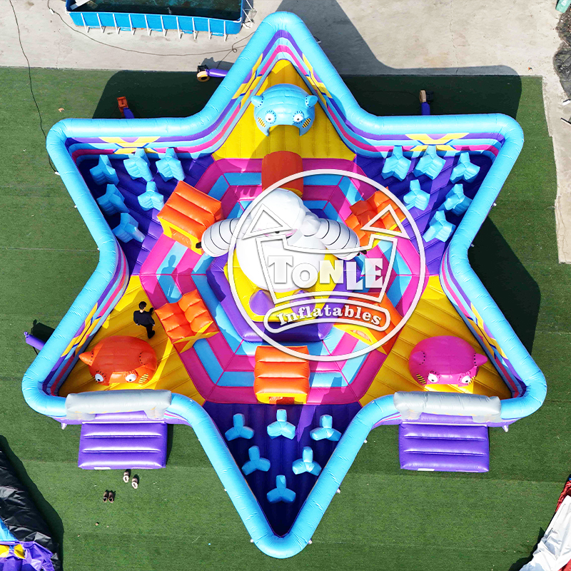 China supplier Robot Battle Arena Inflatable Park Sci-Fi Obstacle Challenge Course