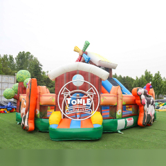 Farm Theme Toddler Inflatable Playground with Slide for sale