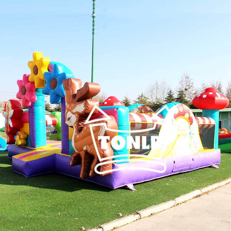 Fairy & Animal Commercial Inflatable Bounce House with Slide for Kids