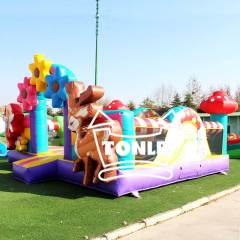Fairy & Animal Commercial Inflatable Bounce House with Slide for Kids