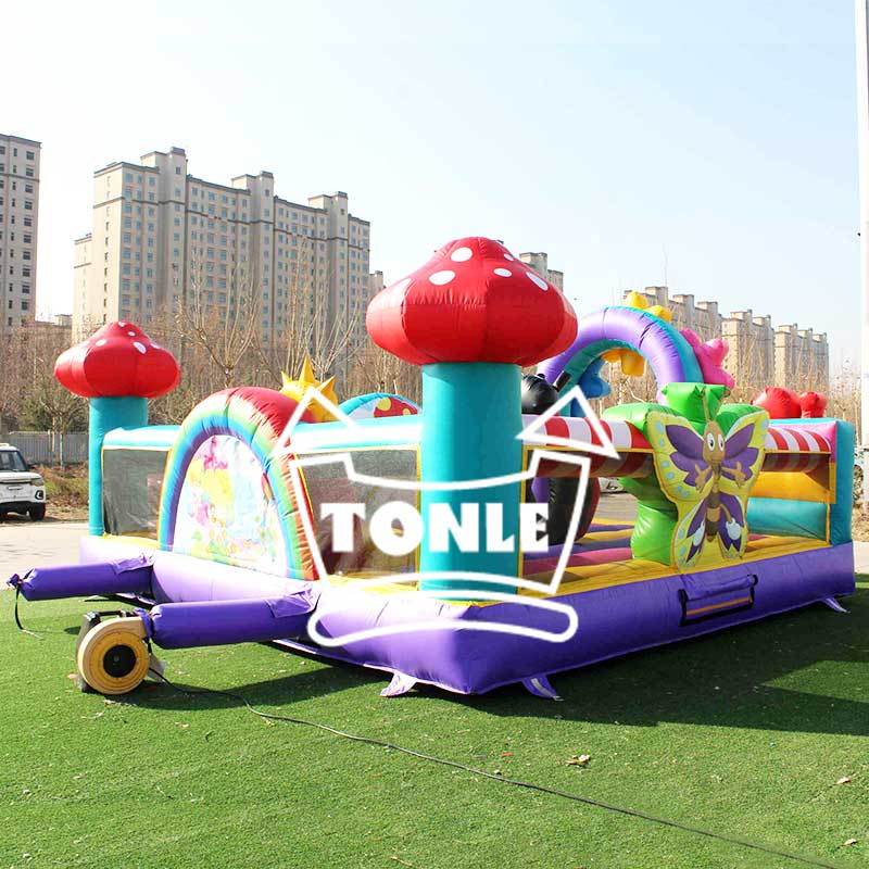 Fairy & Animal Commercial Inflatable Bounce House with Slide for Kids
