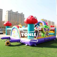 Fairy & Animal Commercial Inflatable Bounce House with Slide for Kids