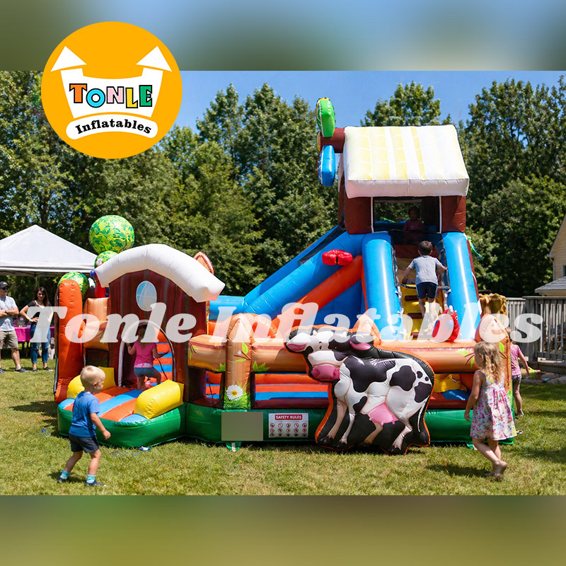 Farm Theme Toddler Inflatable Playground with Slide for sale