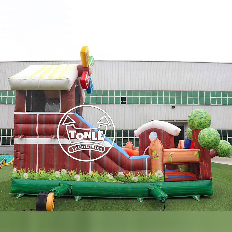 Farm Theme Toddler Inflatable Playground with Slide for sale