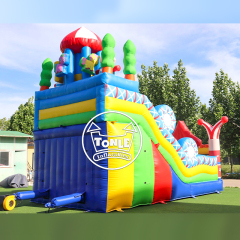 Manufactured by TONLE Circus Clown Inflatable Slide Bounce House