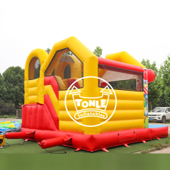 EN14960 commercial grade inflatables bouncy castle with slide for sale
