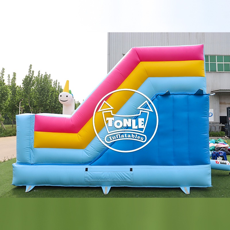 Unicorn Inflatable Bouncy Castle Combo with Slide fo Rental Business