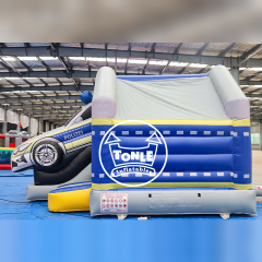 Police Car-Themed Commercial Inflatable Bouncy Castle