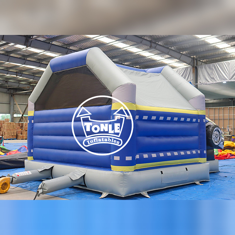 Police Car-Themed Commercial Inflatable Bouncy Castle