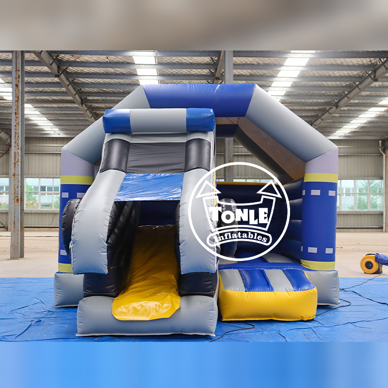 Police Car-Themed Commercial Inflatable Bouncy Castle