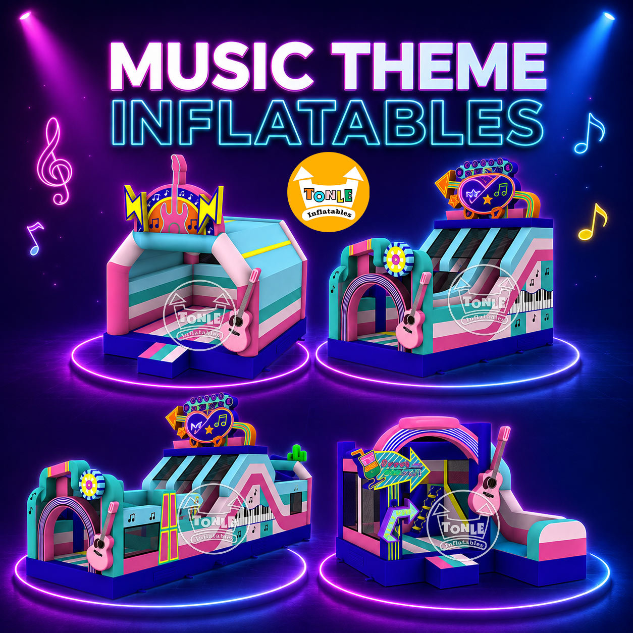 Music Theme Inflatable Collection for Commercial Use