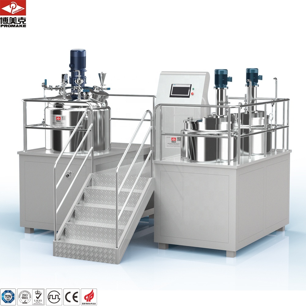 Fixed vacuum emulsifying machine 200L to 10000L,Promake Machinery Equipment,Fixed vacuum emulsifying machine 200L to 10000L