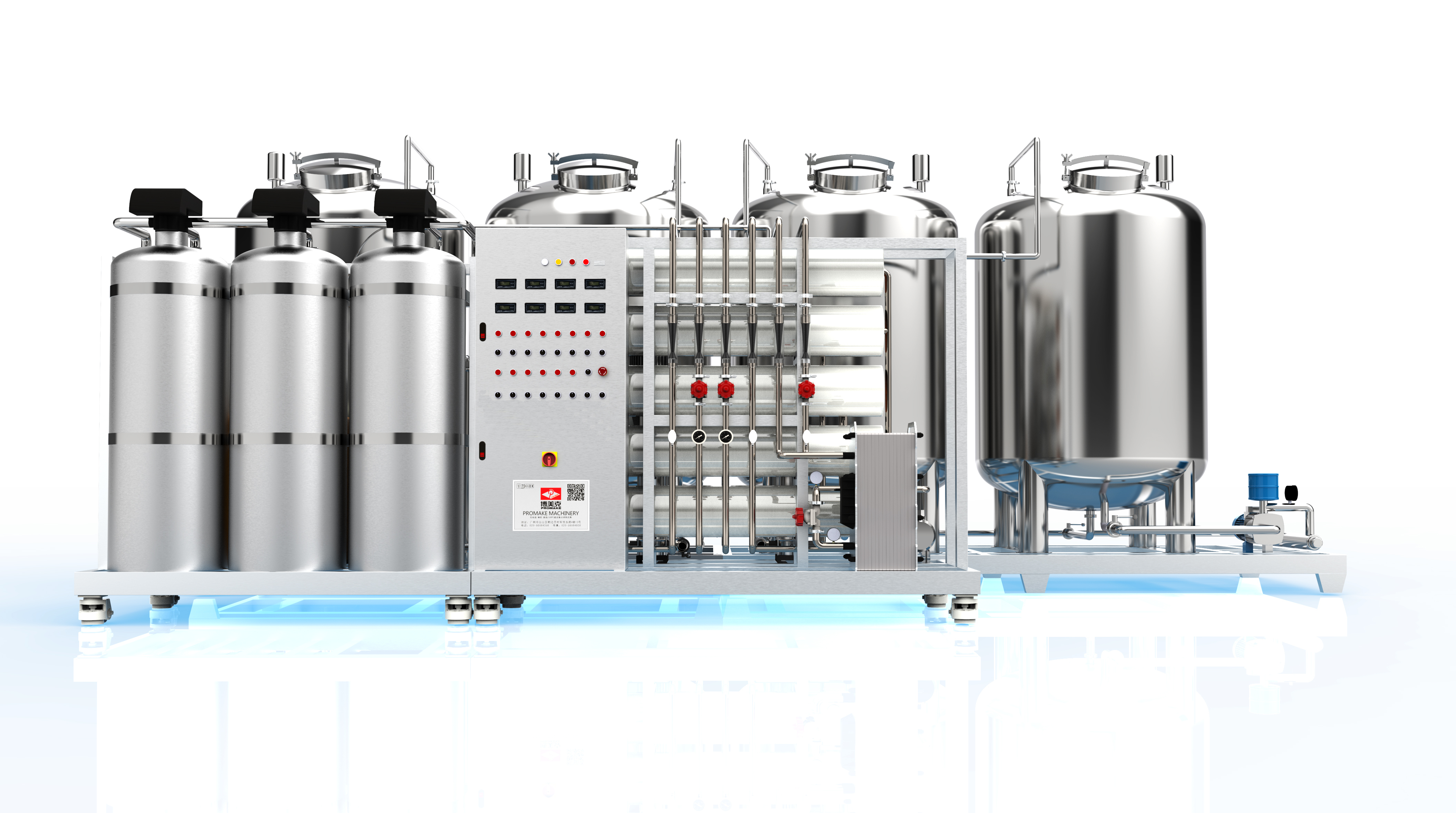 RO Water Treatment System, two stages,Promake Machinery Equipment,RO Water Treatment System