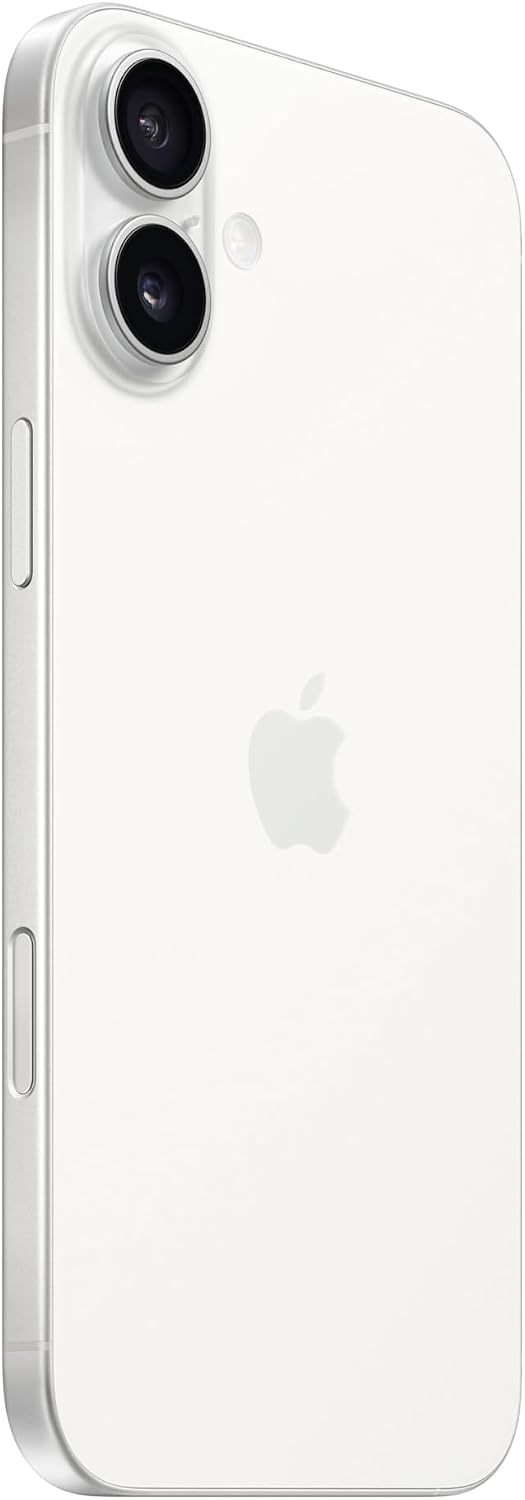 Apple iPhone 16 Plus 128 GB: 5G Mobile phone with Apple Intelligence, Camera Control, A18 Chip and a Big Boost in Battery Life. Works with AirPods; White