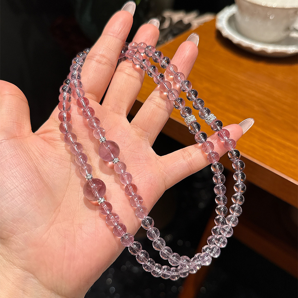 6mm Natural Bolivian Amethyst Double Loop Bracelet Wisdom Luck Healing Crystal Bracelet For Women Study Career Charm Jewelry