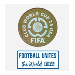 Club world cup 25 usa badge & football unites the world (white) badge