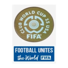 club world cup 25 usa badge & football unites the world (white) badge 