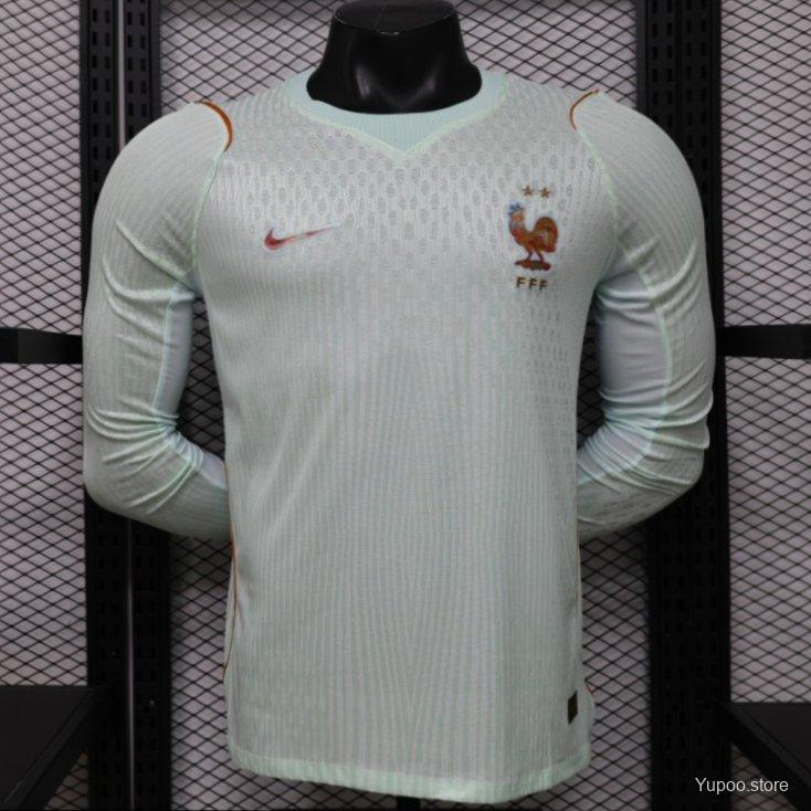 Player Version 26/27 France Mint Green Away Long Sleeve Jerse