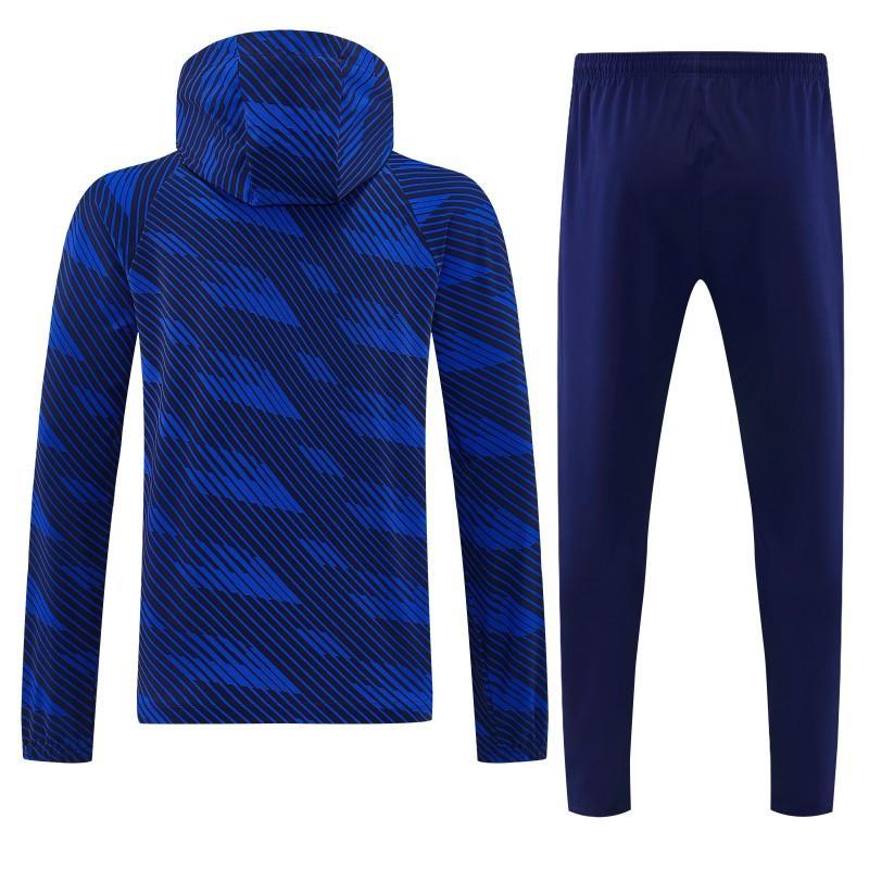 2026 France Navy Blue Full Zipper Hooded Jacket Tracksuit + Long Pants