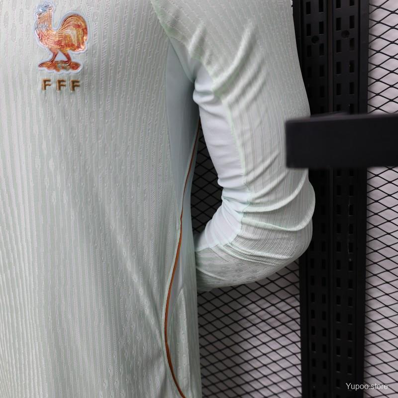 Player Version 26/27 France Mint Green Away Long Sleeve Jerse