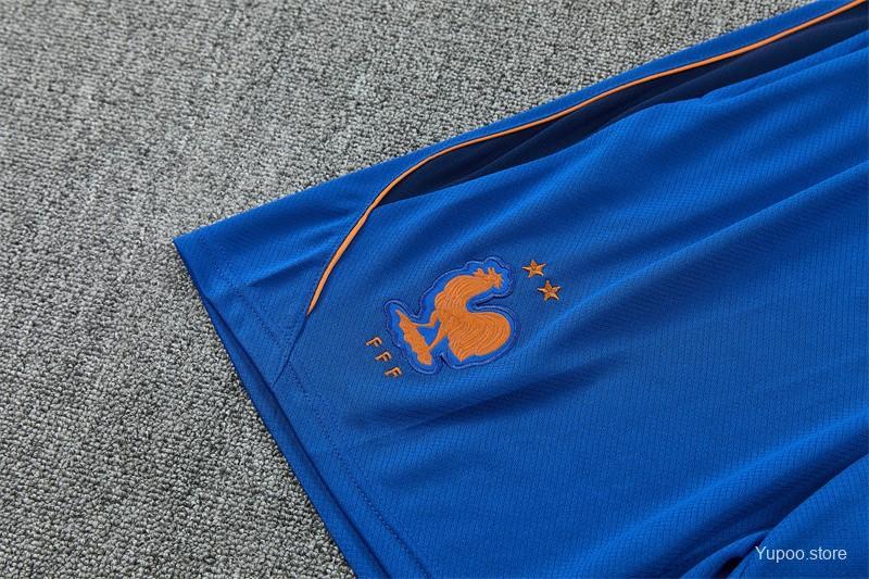 2026 France Blue & Orange Short Sleeve+Soccer Shorts