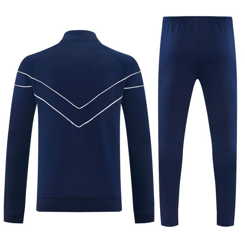 26/27 France Navy Blue Full Zipper Jacket Tracksuit + Long Pants