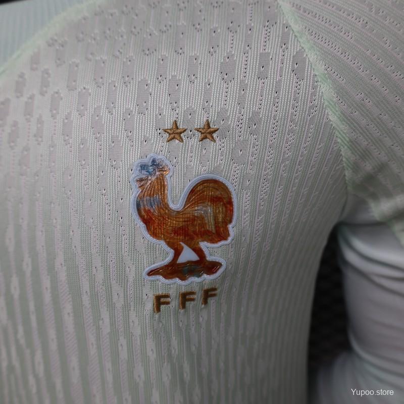 Player Version 26/27 France Mint Green Away Long Sleeve Jerse