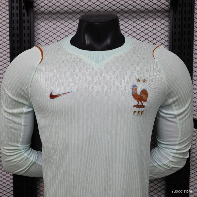Player Version 26/27 France Mint Green Away Long Sleeve Jerse