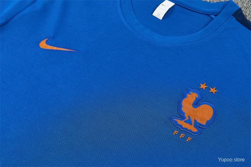 2026 France Blue & Orange Short Sleeve+Soccer Shorts