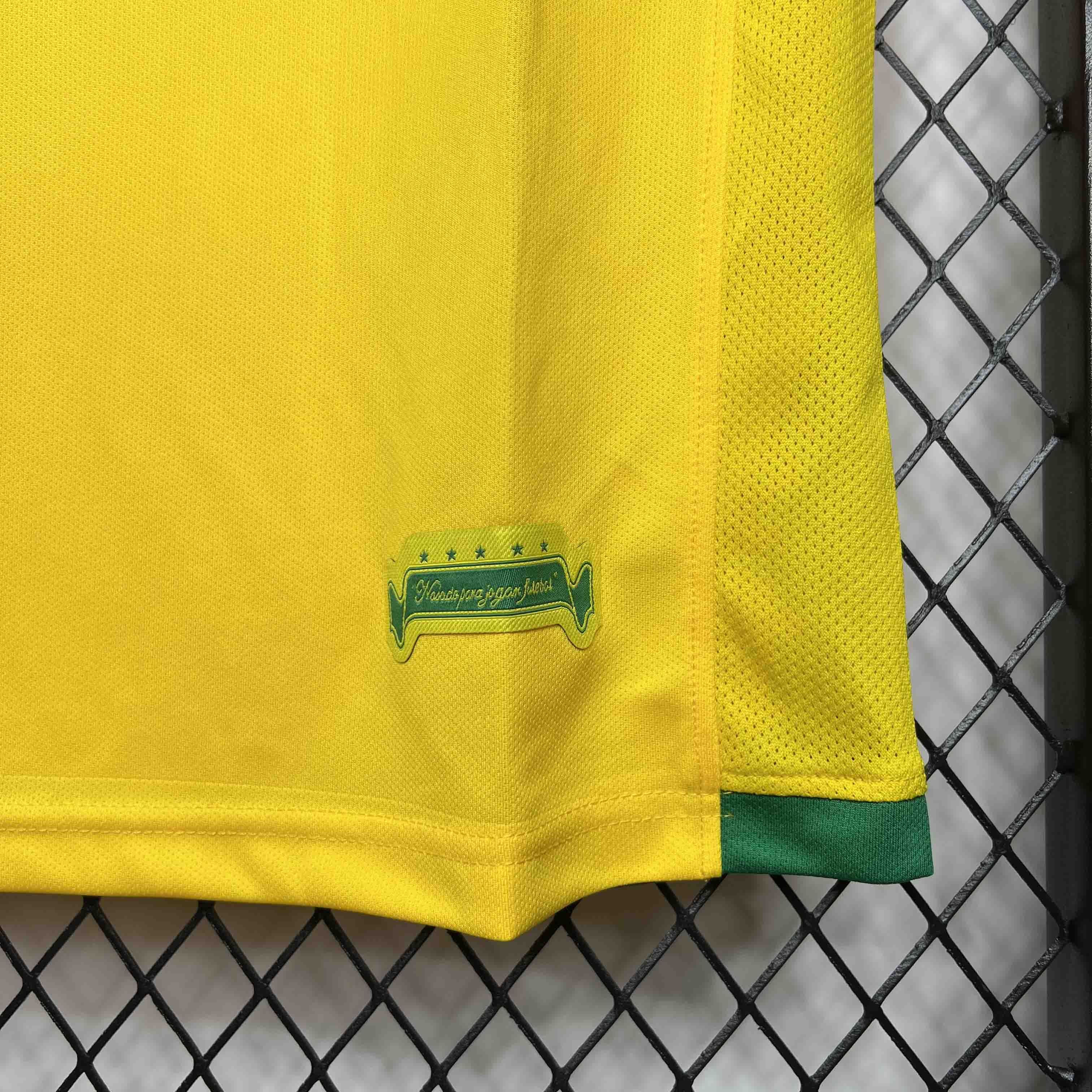 Brazil Retro Jersey Custom Home Soccer Jersey World Cup 2006