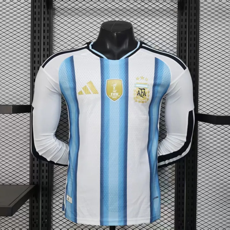 Argentina Authentic Soccer Jersey Home Long Sleeve Shirt World Cup 2026