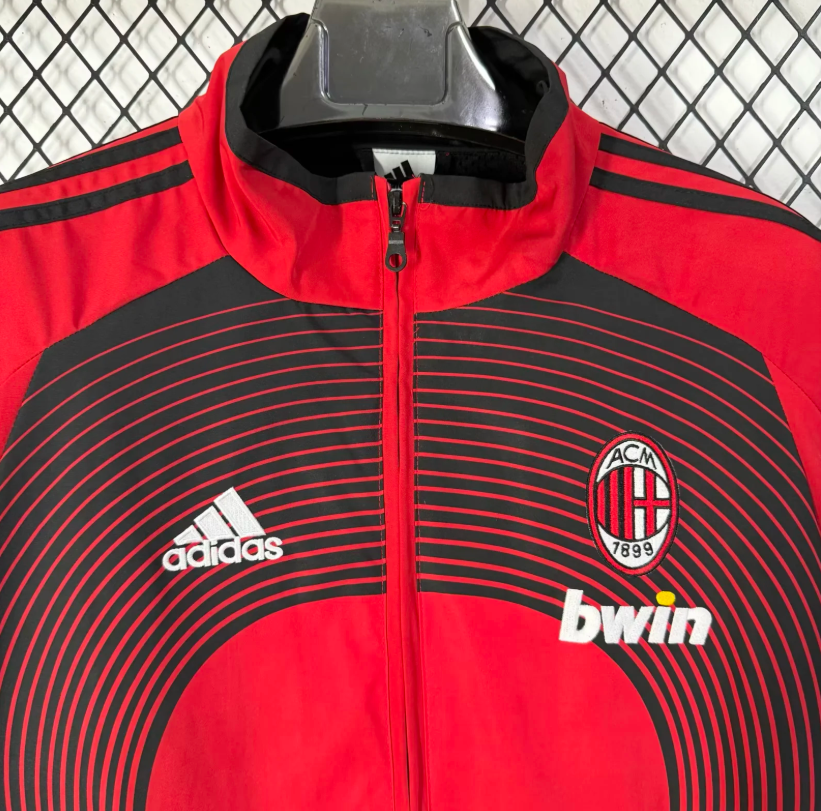 AC Milan classic red and black casual waterproof windbreaker