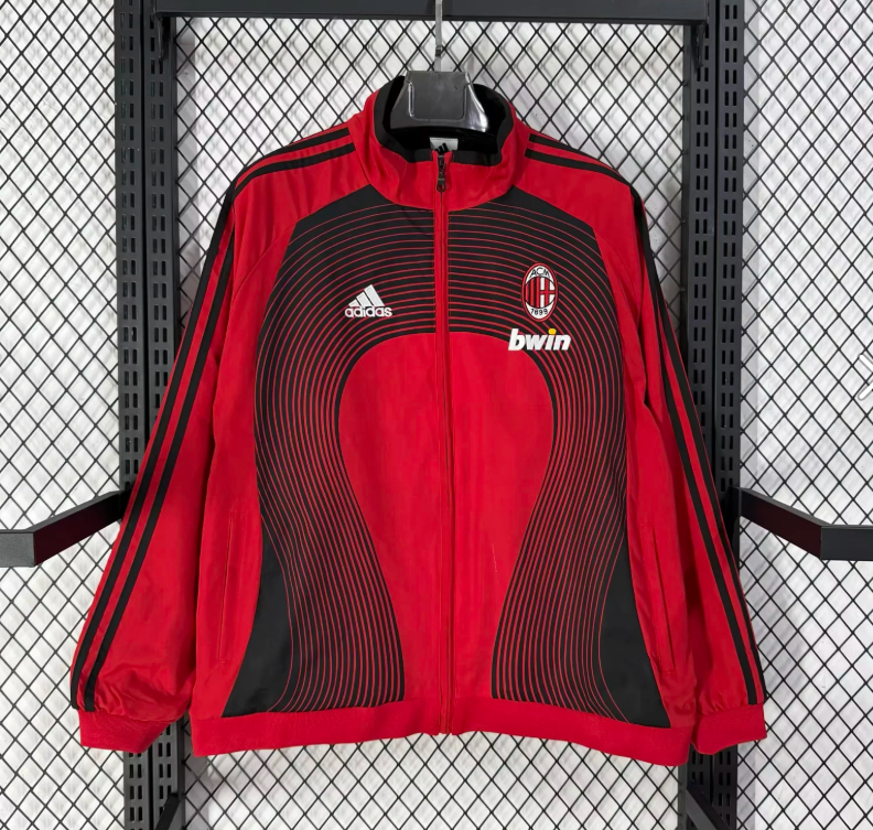 AC Milan classic red and black casual waterproof windbreaker