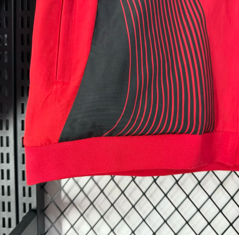 AC Milan classic red and black casual waterproof windbreaker