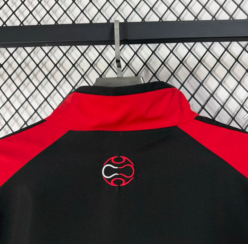 AC Milan classic red and black casual waterproof windbreaker