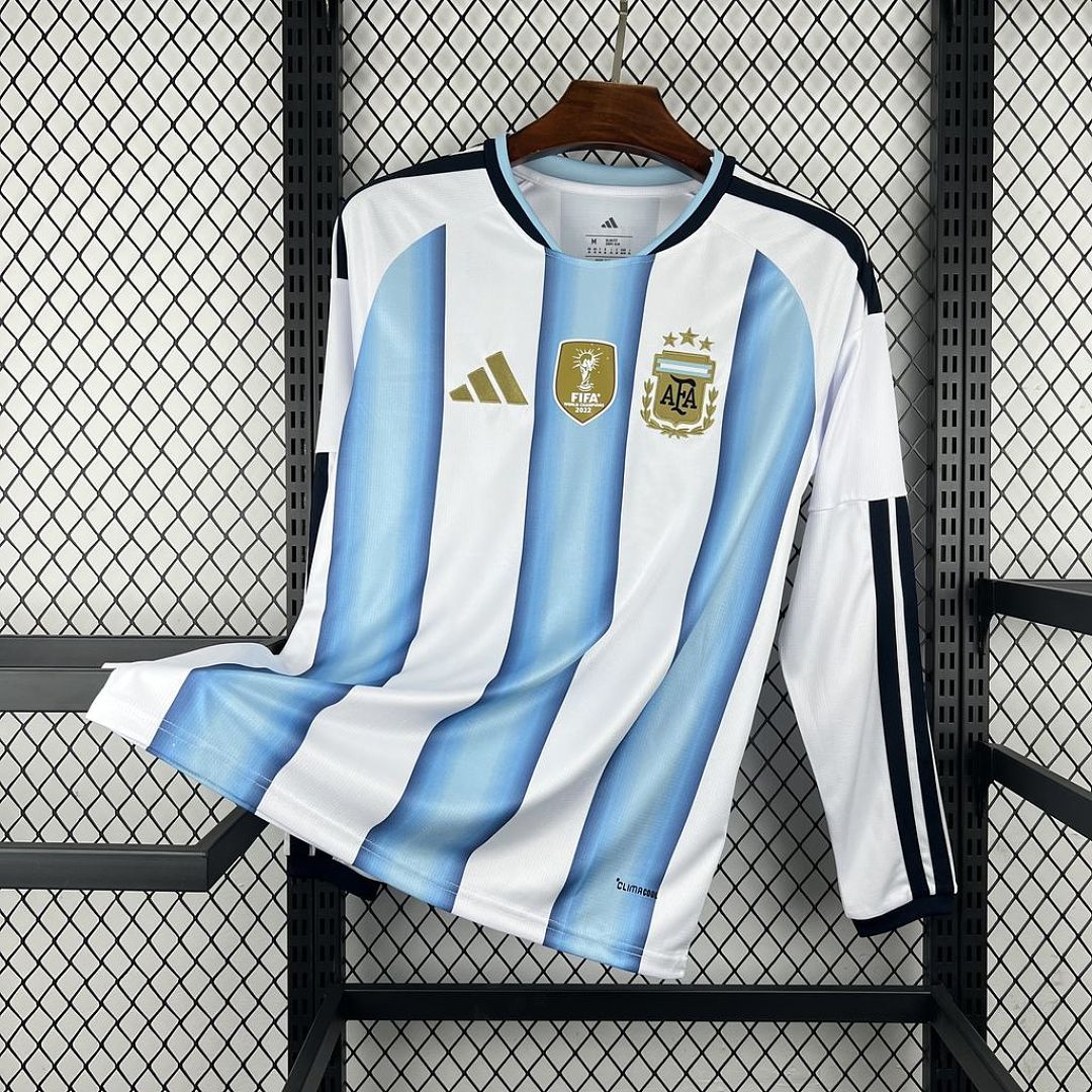 2026 World Cup Argentina Soccer Jersey Home Long Sleeve Custom Shirt