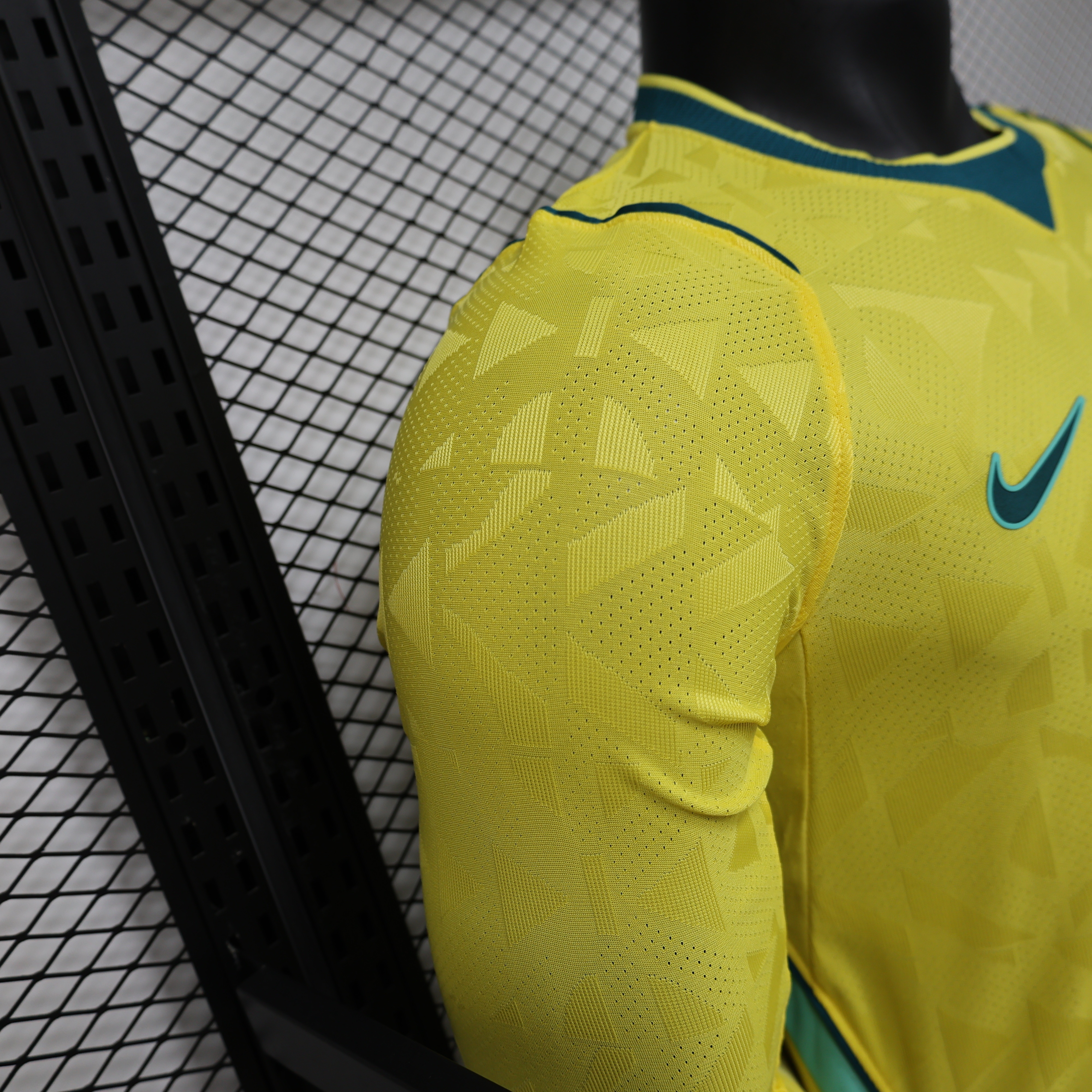2026 World Cup Brazil Home Kit Player Version Football Long Sleeve Shirt