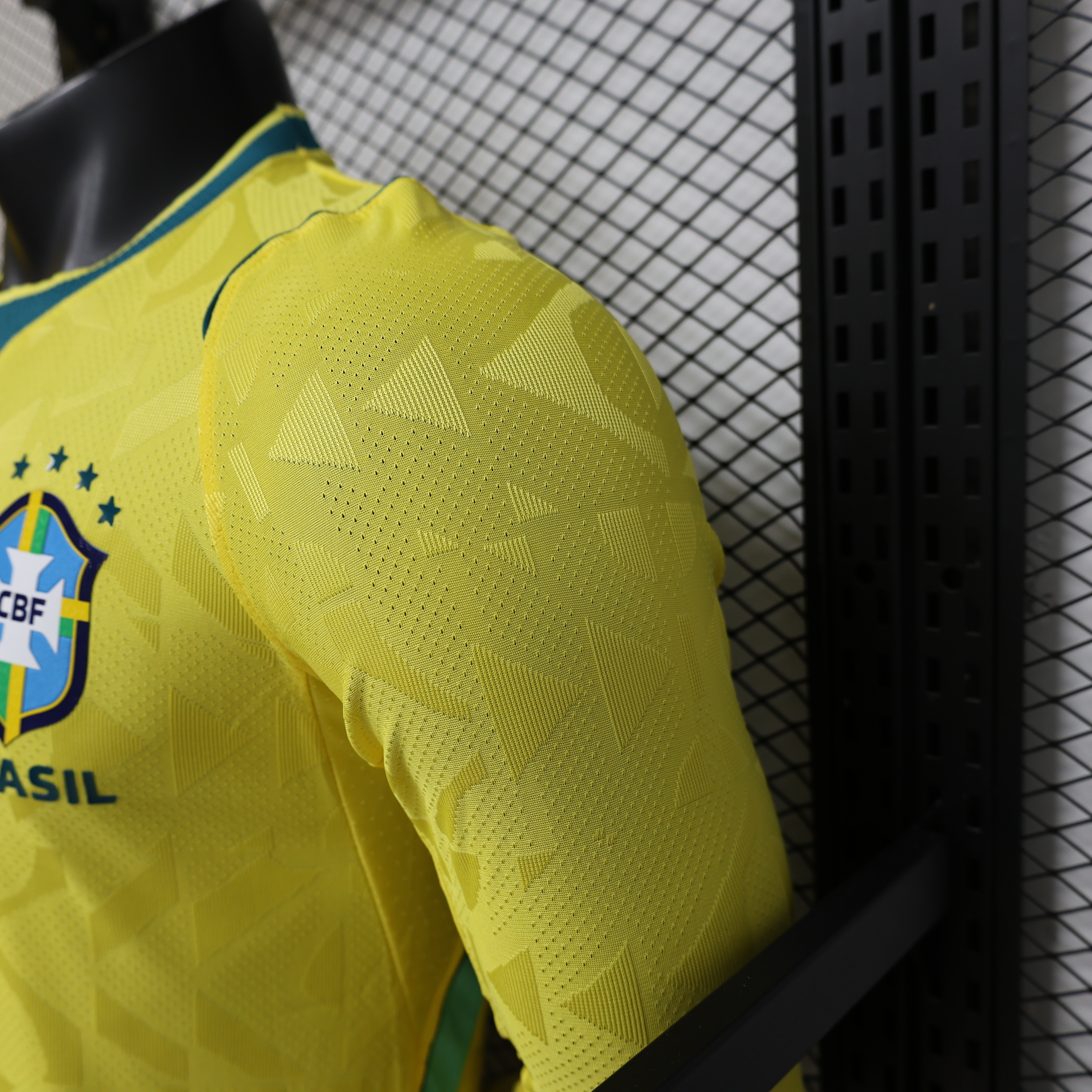 2026 World Cup Brazil Home Kit Player Version Football Long Sleeve Shirt