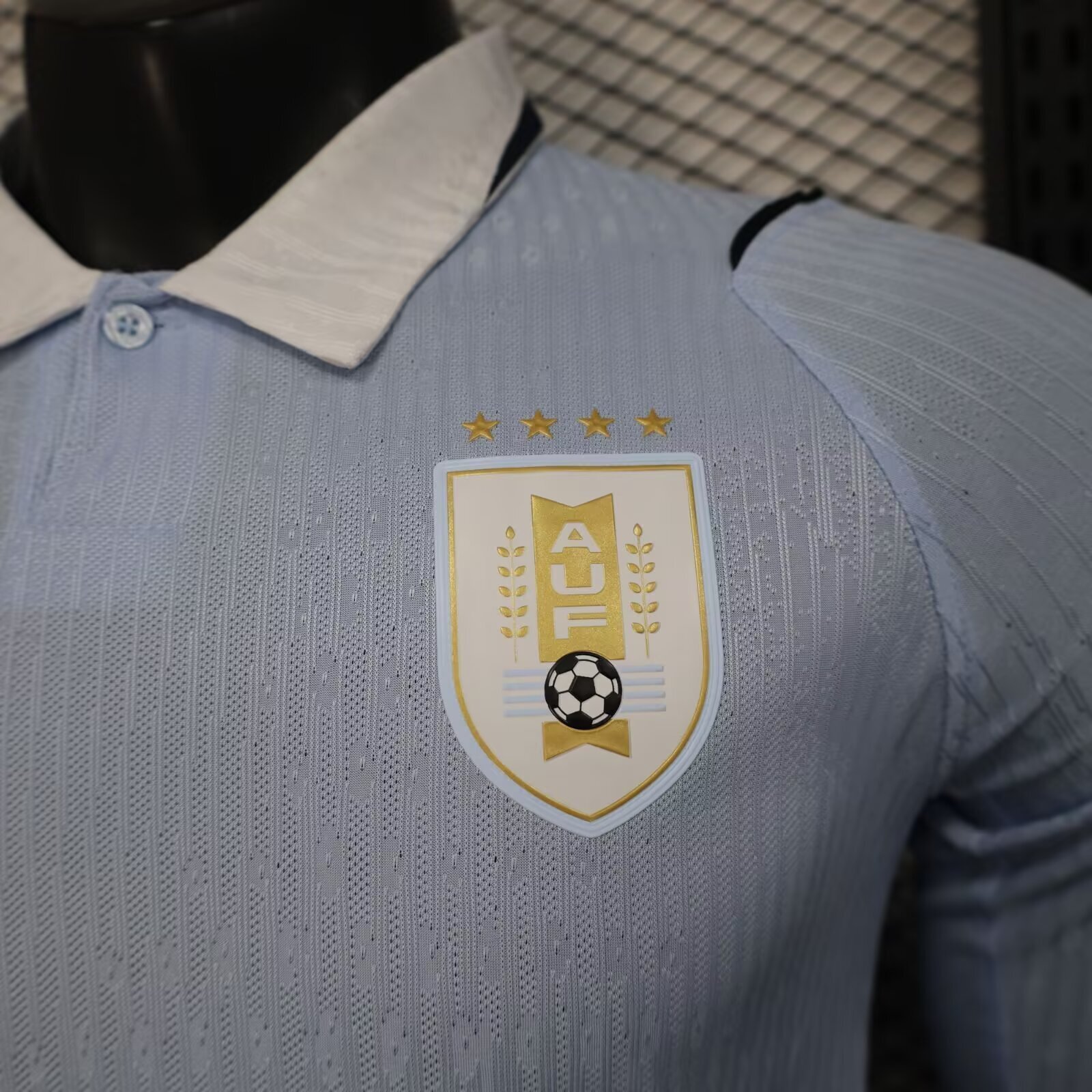 2026 World Cup Uruguay Authentic Soccer Jersey Home Long Sleeve Shirt
