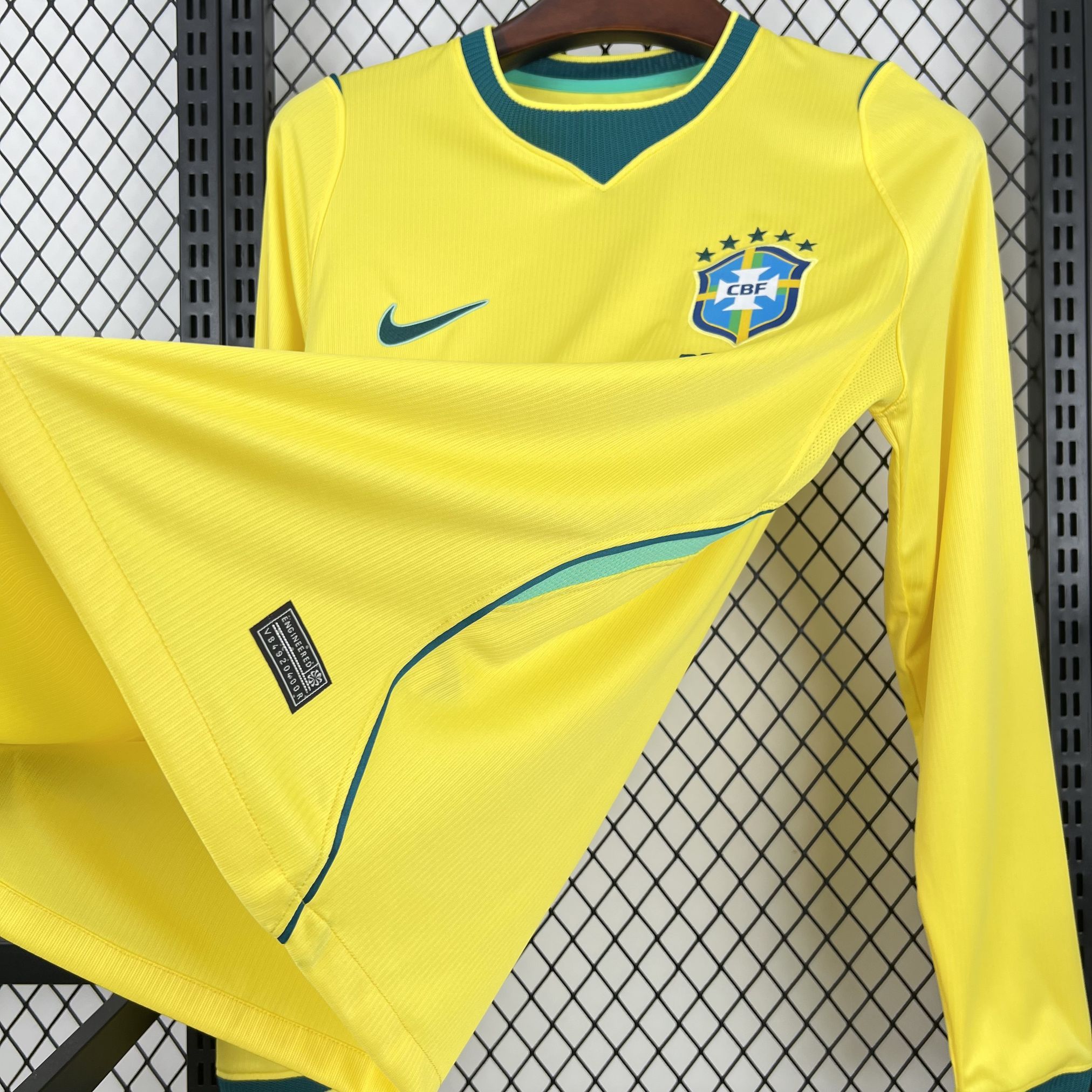 World Cup 2026 Brazil Mens Home Kit Football Long Sleeve Shirt