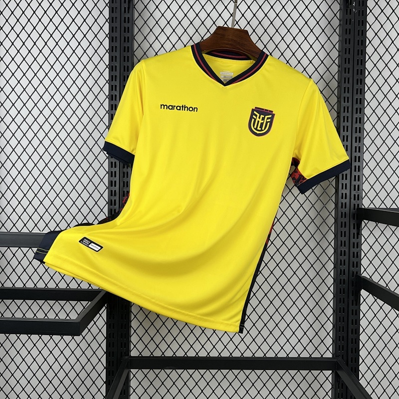 2026 World Cup Ecuador Home Mens Yellow Kit Soccer Fan Version T-Shirt
