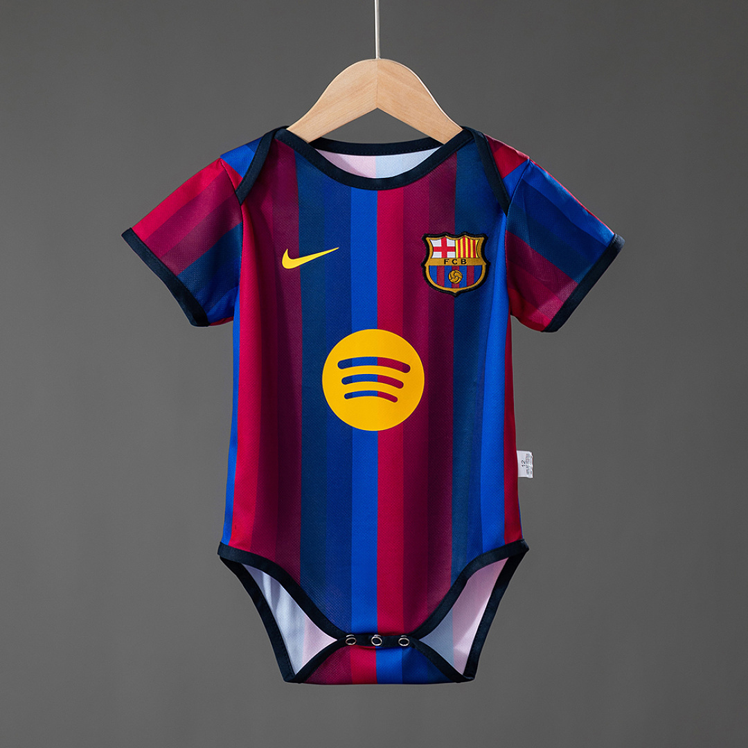 26-27 Barcelona Home Kit Baby Onesie Jersey
