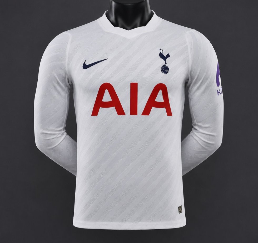 26/27 Tottenham Hotspur Long Sleeve Home White Jersey Player Version