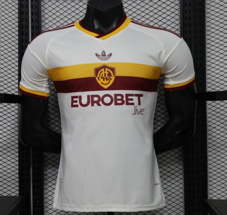 26-27 Roma Mens Away Kit Soccer Player Version T-Shirt
