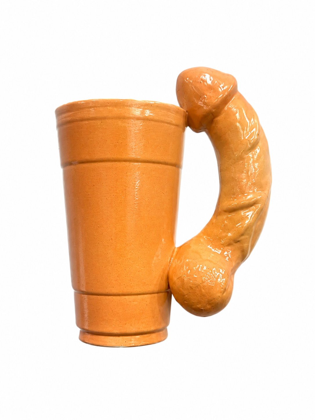 Handmade Artistic Ceramic Mug – Unique Sculptural Handle Coffee Cup & Creative Gift (A020)