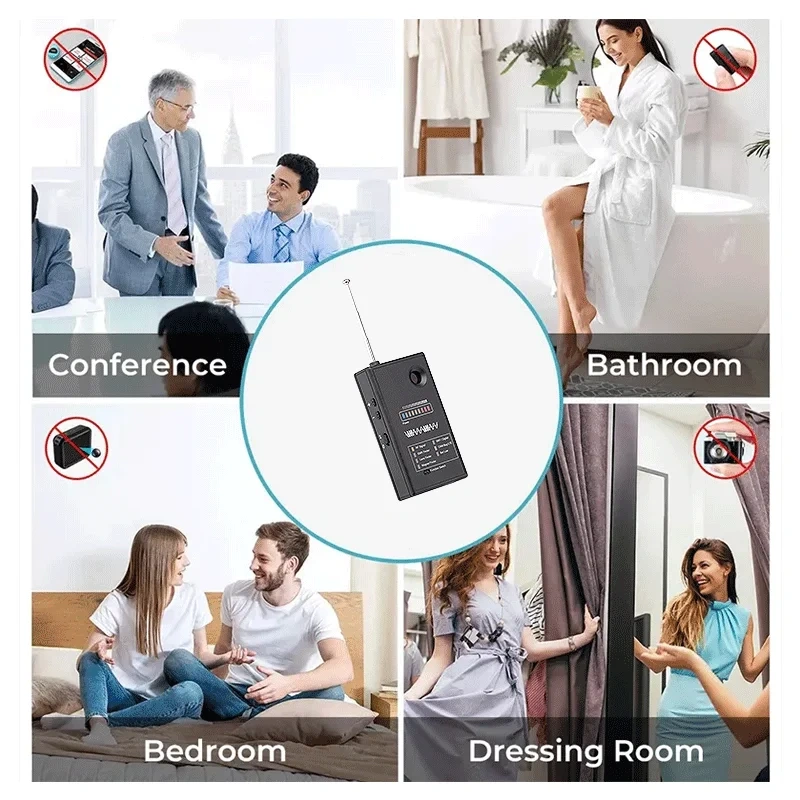 Hotel Anti-Snooping Detector gps Tracker Magnet Finder Flight Mode Cell Phone Detector 50 MHz ~ 6.0 GHz Wireless RF Device Detec
