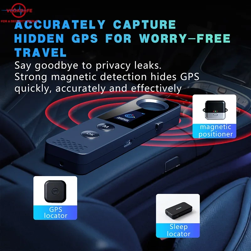 Vodasafe S55 Portable Spy Detector with Vibration Alarm for Hotel Security Hidden Devices Finder