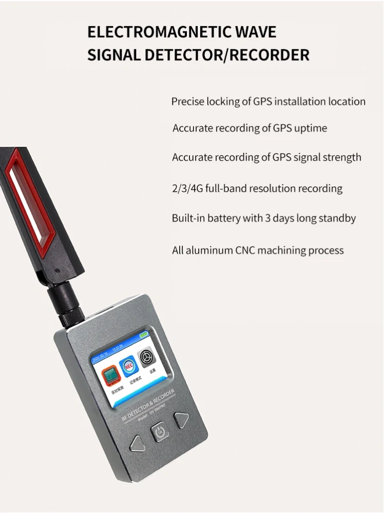 Vodasafe 966Pro Digital Filter Anti-False Alarm RF Signal Locator Essential for Privacy Protection