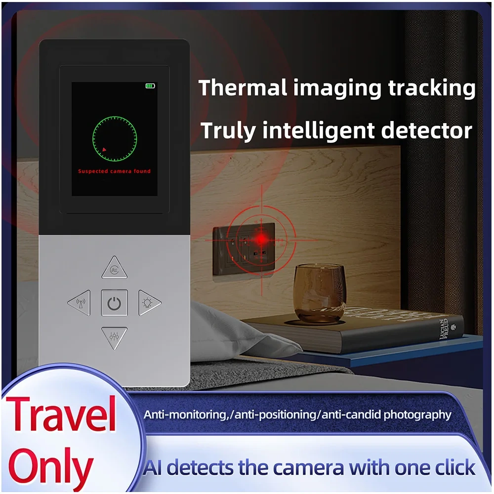 D8pro Professional Spy Camera Detector Heat Tracking IR Detection RF Bug GPS Tracker Scanner